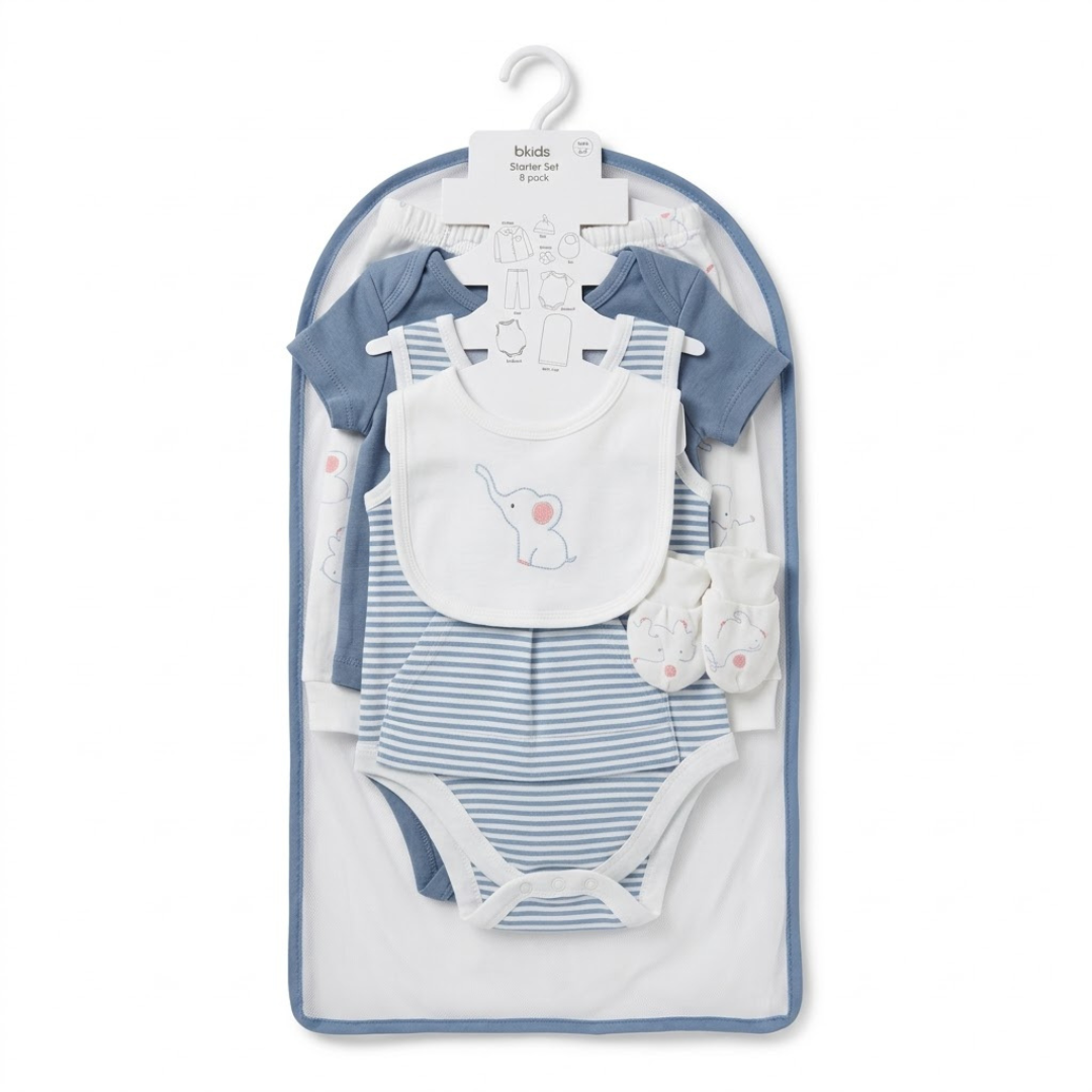 Newborn Baby Starter Gift Set  8 Piece Pack